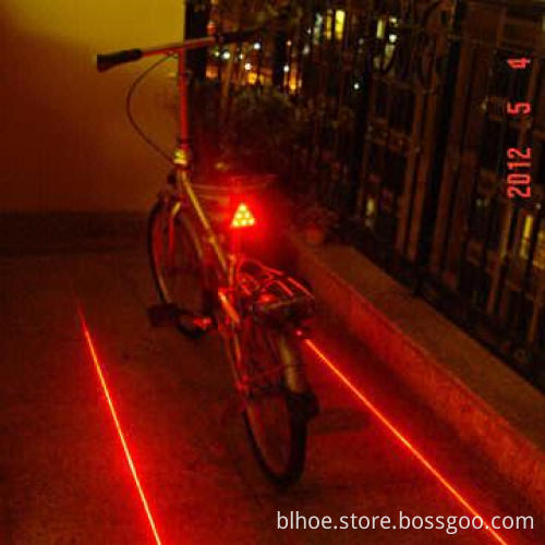 Red LED laser bicycle rear lights